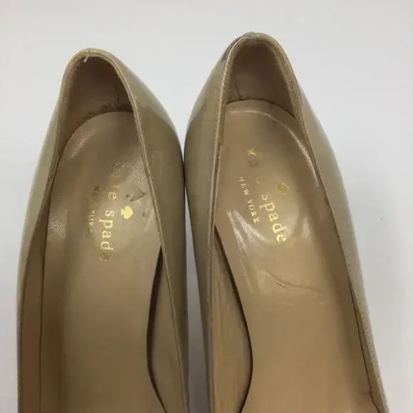 Kate Spade Nude, Striped Heels, size 7.5 - Picture 3 of 6
